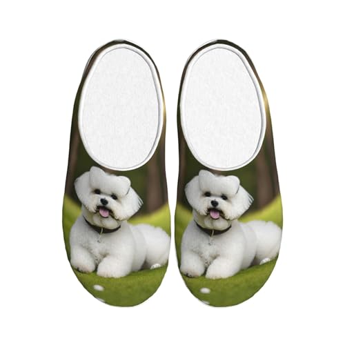 Chaussons en peluche bichon frisé EdWal Noir 39 EU