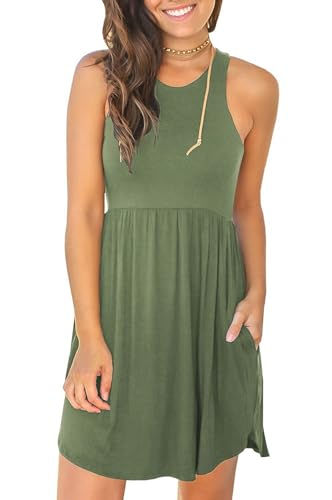 Image of HiMONE Vacation Dresses for Women 2025 Summer Dress Women's Casual Sundresses Casual Beach Petite Sun Dress XS-2XL
