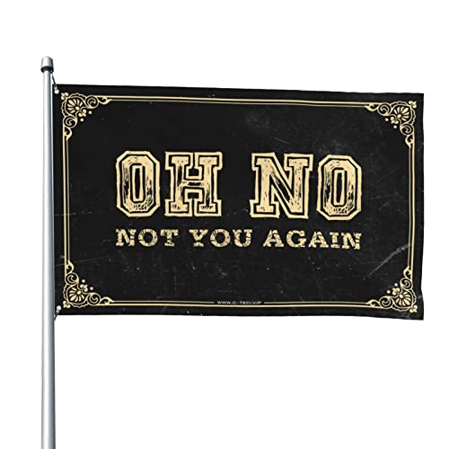 Drapeaux drôles pour les gars Oh No Not You Again en format géant 152x244 cm