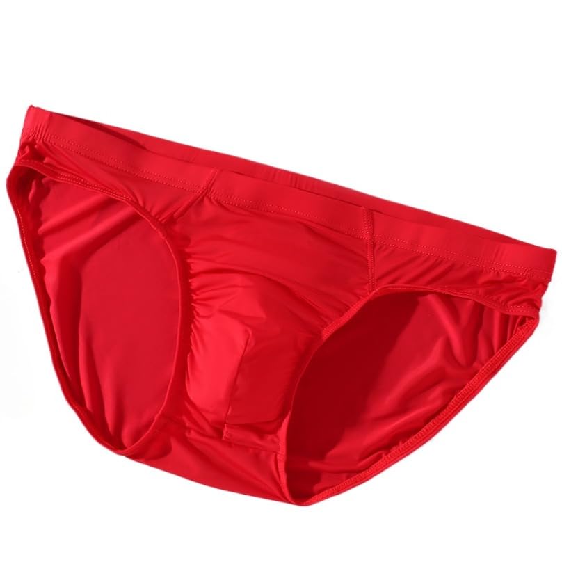 Men's Ultra Thin Lightweight Pouch Underwear Breathable Ice Silk Briefs Low Rise Thongs Relax At Night Underpant4