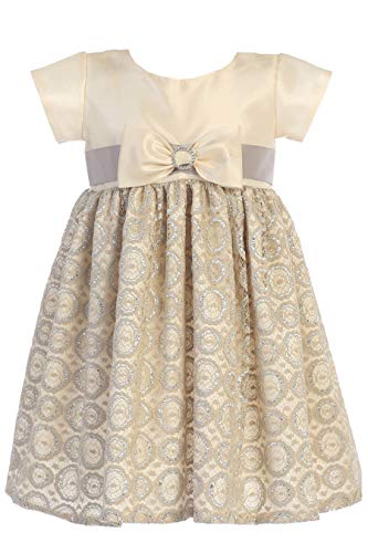 Pink Princess Christmas Dresses for Girls - Baby Toddler Long Sleeve, Short Sleeve Outfits - Made in USA (Short Sleeve, 4T)