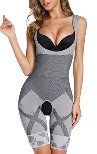 SLIMBELLE Mujer Fajas Body Control Modeladora De Cintura Tallador Reductora Shapewear Abdomen Adelgazante Bodysuit Pecho Postparto Colombiana Sexy Lencería Adelgazantes Grey-S&M