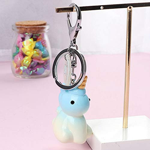 Moiraurs particular Key rings Cartoon Unicorn Key chain Bag Hanging Acces Key Ring Cute Fashion Gift(None 2)