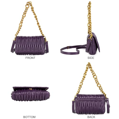 Image of Montana West Quilted Small Shoulder Bag for Women Y2K Trendy Cute Clutch Underarm Purse with 2 Removable Straps
