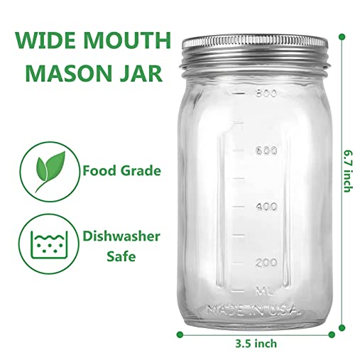 image for YaaYii Sprouting Jar Growing Kit, 2 Quarter-size Sprouting Jars With S