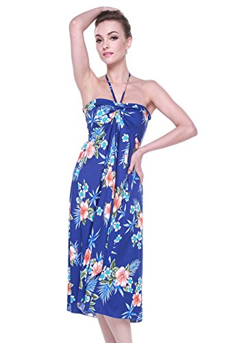 Image of Women's Hawaiian Luau Halter Dress in Signature Prints