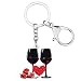 Llavero Día de San Valentín cáliz corazón llaveros Gran Llavero para Mujeres niñas Amante Bolsa de Regalo Accesorios
