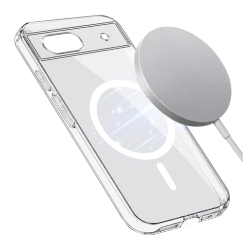 Image of Jkobi Lifetime Anti-Yellow MagSafe Compatible Clear Back Cover Case for Google Pixel 8a (Sleek Hard Crystal | Shockproof and Camera Protection)