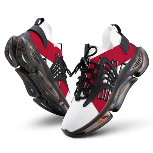 Image of Flag of Alabama State Walking Shoes for Men Lightweight Tennis Fashion Elastic Sports Shoes Cushion Basketball Shoes 11men(EUR45)