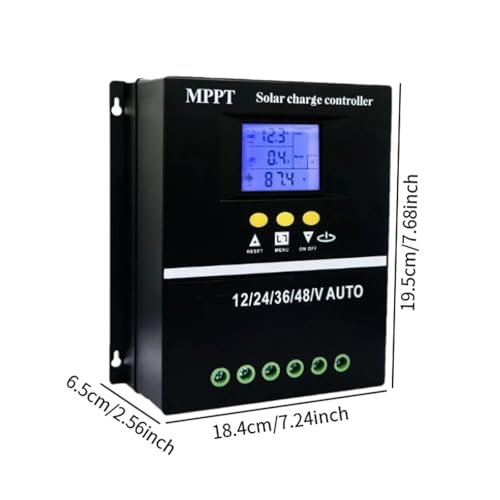 Image of Solar Charge Controller Double USB Port 12V 24V 36V 48V Adjustable Mppt 100A