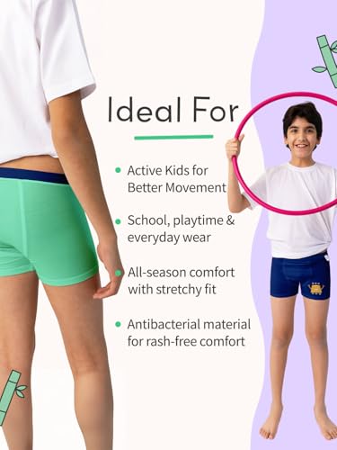 Image of superbottoms Boy Trunks | Supersoft Underwear for Boys | 3X Softer Underwear for Kids | Super Stretchy, Breathable, Gentle Elastics, No Scratchy Tags| 3 Free Funky Tattoos