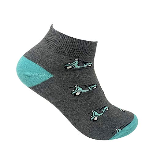 Image of Mint & Oak Men Ankle Socks, Printed Funky Socks, Cotton Unisex Ankle Length Sock, Odour Free Socks - Pack of 1