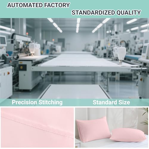 ZPECC Pillow Cases Queen Size Set of 12, 20x30 Envelope Closure Pillowcases, Soft Plain Brushed Microfiber Covers Hypoallergenic Breathable, Pink