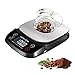 Suewidfay Cyfrowa waga kuchenna z timerem, 3 kg/0,1 lb wysokiej jakości wodoodporne elektryczne wagi kuchenne, profesjonalna waga do ważenia żywności z wyświetlaczem LCD do domu i kuchni, czarna