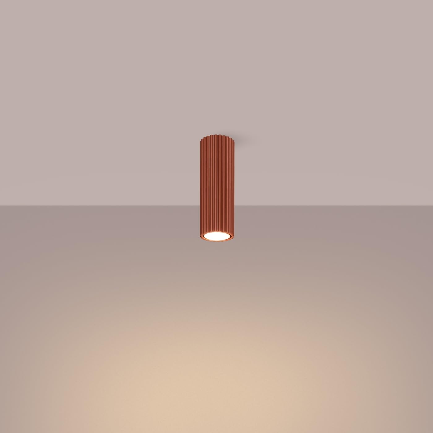 SOLLUX lighting Ceiling lamp KARBON 20 red Ochre