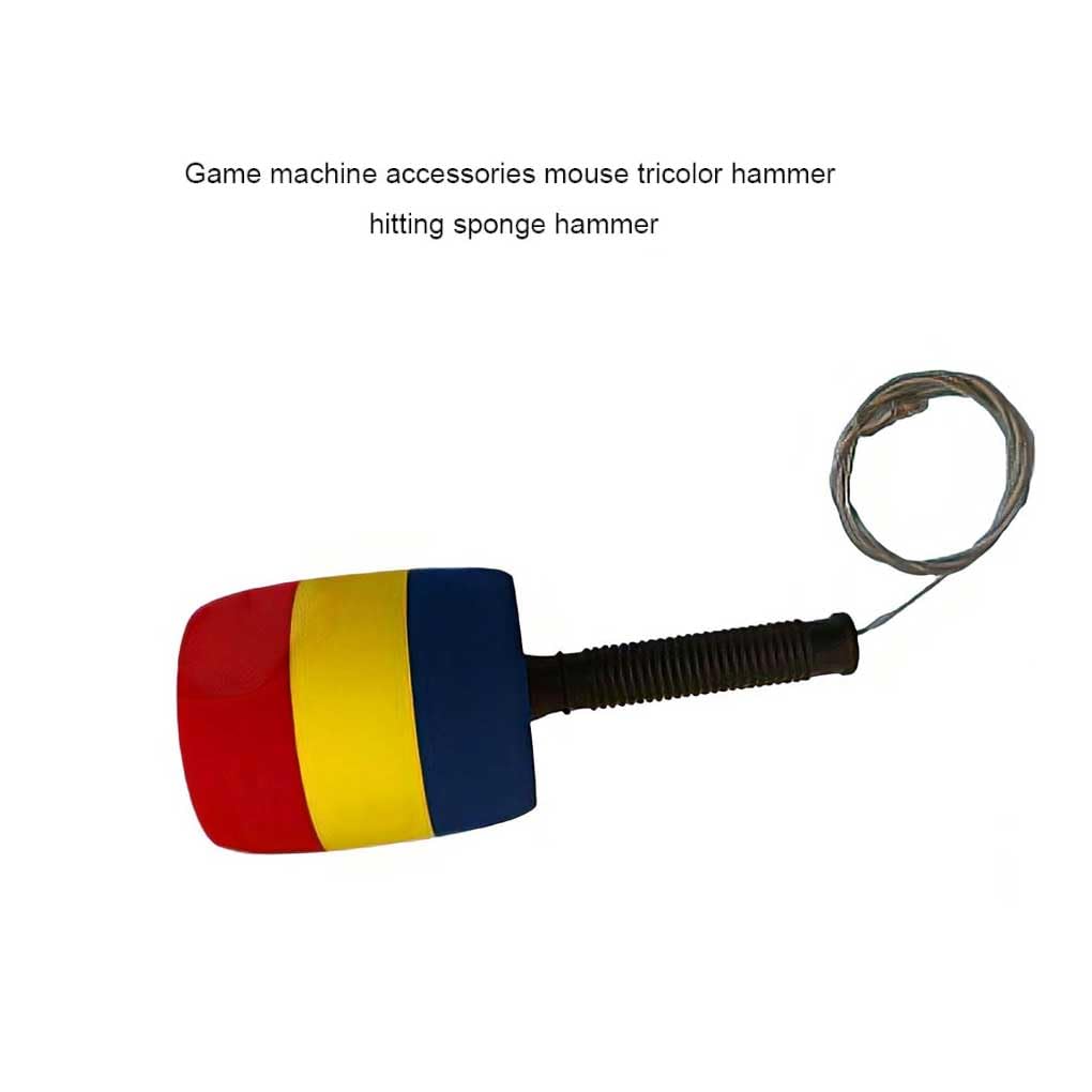 Juego de 5 martillos de esponja de repuesto para juegos de arcade, herramienta de golpeo, perforadora antideslizante, piezas de repuesto lavables, mango corto