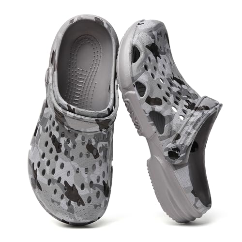 Image of CERYTHRINA Mens Garden Clogs Lightweight Breathable Slip on Sandals Fashions Pool Beach Shoes Non Slip Home Clogs Slippers