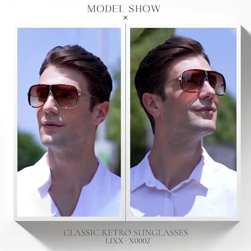LIXX Retro '80s-Style Pilot Sunglasses with Luxe Gold Accents, UV400 Protection, Metal Frame, and Cowboy Chic3