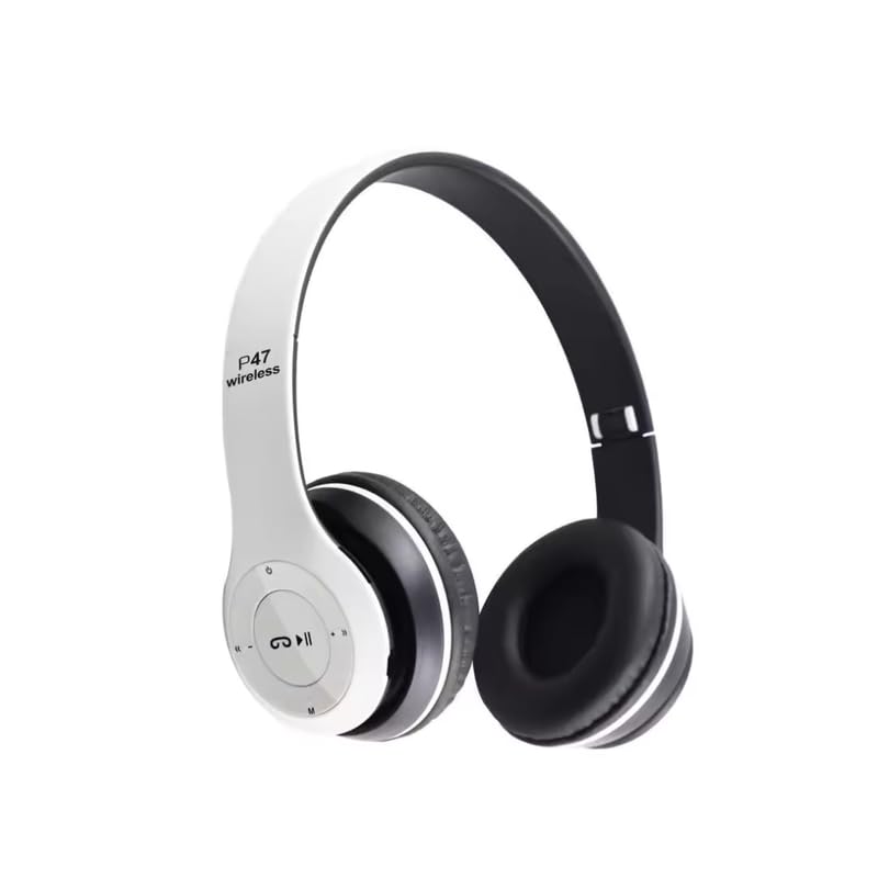 Image of P47 Wireless Bluetooth Headphones Over Ear with Mic (Multicolor)