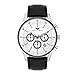 Produktbild Rhodenwald & Söhne Goodwill Herrenuhr Chronograph Edelstahl bi-Color Silber 5 ATM Präzisions-Quarzwerk Stoppuhr Totalisatoren Lederarmband schwarz - Quarzuhr Echtleder-Armband Armbanduhr analog