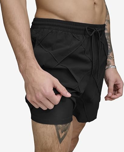Image of DKNY Men's Lightweight Quick Dry Volley UPF 40+ Protection Swim Trunk