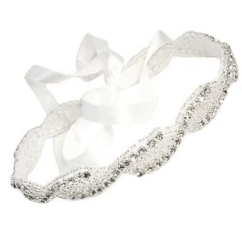 Infinite Crystals Headband Rhinestone Beaded Wedding Bridal Hair Fashion Accessory for Women