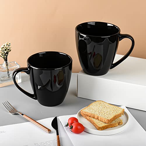 Taza de café grande cerámica 39oz con asa negra miniatura 3