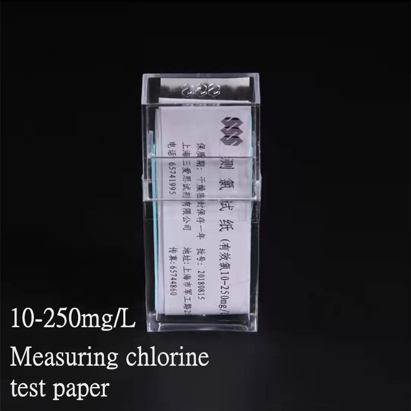 5 Cajas/Paquete de Laboratorio 0-25 MG/l 10-250 MG/l 50-2000 MG/l Papel de Prueba de medición de Cloro Papel de Cloro Residual for experimentos Escolares (Size : 0-25mg per Liter)