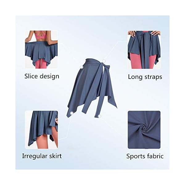 COTJTFE-Womens-Athletic-Short-Skirt-Slice-Sports-Skirt-Ladies-Golf-Short-Skirt-Sportswear-Running-Fitness-Sports-Skirt Women's Athletic Short Skirt, Slice Sports Skirt, Ladies Golf Short Skirt, Sportswear, Running Fitness Sports Skirt (Lron Blue)