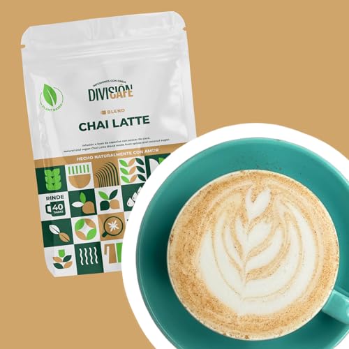 División Cafe Chai Latte, Mezcla de Especias con Leche de Coco, 200 gr., Vegano, Sin Gluten, con Cardamomo, Canela, Anís Estrellado y Jengibre