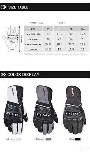 Image of SCOYCO Motorcycle Gloves Men 100% Waterproof Windproof Winter Moto Gloves Touch Screen Gant Moto Guantes Motorbike Riding Gloves (Black, M)