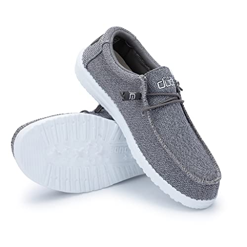 Image of Hey Dude Men's Wally Free Moccasin, Grey White, 12