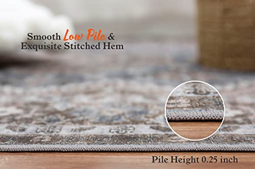 Rugland Backing Rugs For Living Room - Stain Resistant Washable, Anti Slip , Boho Vintage Tribal Area Rugs (Tpr07-Green, 5'X7') #TOP2