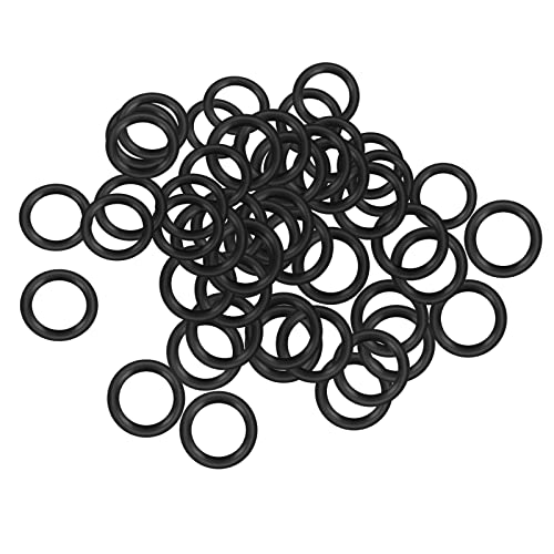 Miniatura 5 de Quarkzman 12mm X 8mm X 2mm Nitrilo Goma Juntas Tóricas X 50uds Redondo Junta Arandela Para Grifo Plomería Reparación Sellado Conexión Negro