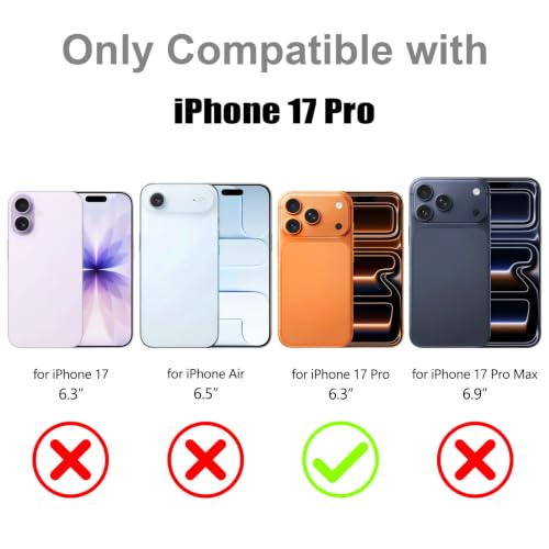 Image of Magnetic for iPhone 17 Pro Case with 360 Stand [Compatible with Magsafe] [Fluorescent Design] [1 Screen Protector] Slim Translucent Matte Case for iPhone 17 Pro 6.3 inch, Desert