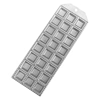 Fackelmann Stampo in Alluminio per Ravioli Quadrati, a 24 impronte, Dimensione Raviolo 3x3 cm, Dimensioni stampo 29x10,5x1,3 cm, Linea Sybaris Made in Italy