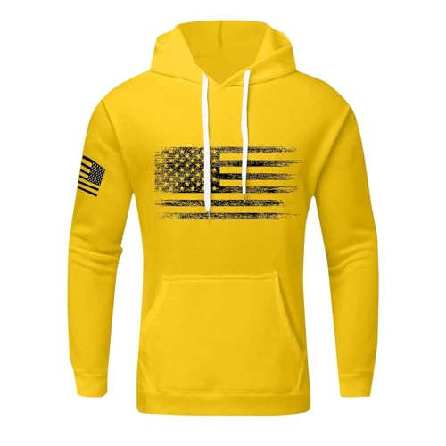Ymosrh Men's Flag Print Hoodies Pullover Hooded Sweatshirts with Pocket Long Sleeve Gym Athletic Workout Hoodie, M-6XL