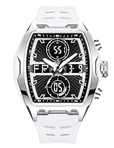 Image of V2A Impact-KUBIX 5410 Analog-Digital Watch for Men | Trendy Tonneau Shape | Bold Fashion Performance Watch with 3 Time Zones, Countdown, 50M Water Resistance, Alarm & Stopwatch