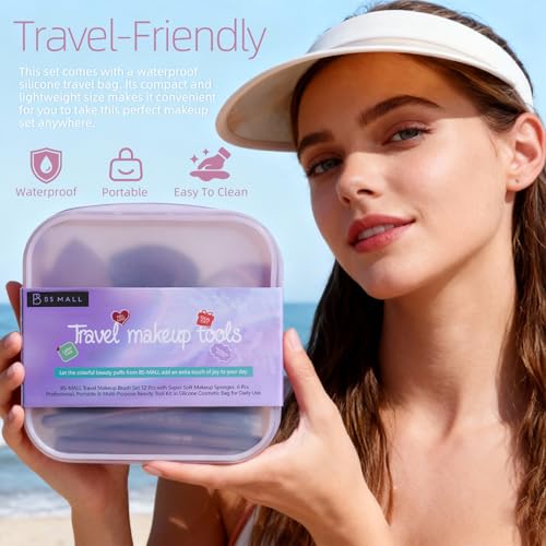 50% Off BS-MALL Travel Makeup Brush Set with Sponges