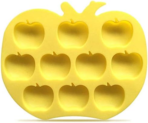 Apple Design Silicone Chocolate Jelly Wax Mould, Yellow