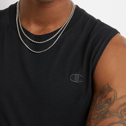 Champion Men's Classic Jersey Muscle Tee, Script Logo4