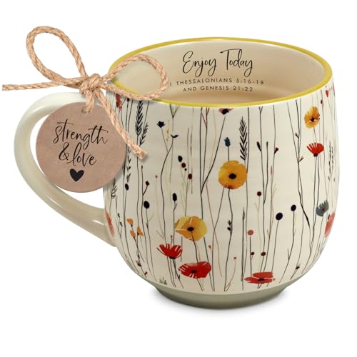 Taza de café cerámica inspiradora, 18 onzas