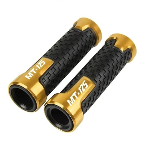 Für Yamaha MT125 MT-125 MT 125 2014 2015 2016 Motorrad Lenker Griffe Stecker Slider Griff Bar Ends Kappen(Farbe:Gold)
