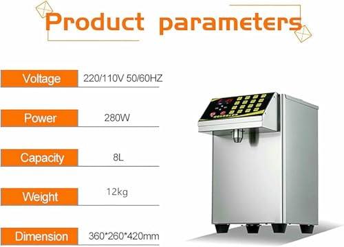Distributeur de sirop automatique robuste avec cuve de 8,5 L