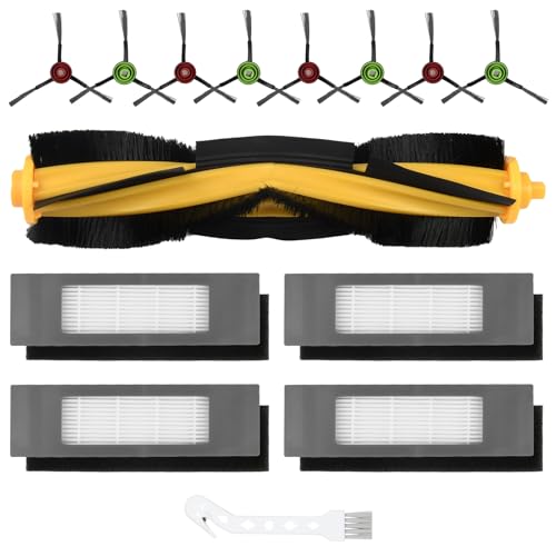 14 Stück Zubehör für Ecovacs Deebot N8 / N8+ / N8 Pro / N8 Pro+ / T9 / T9+ / N10+ OZMO 950/920 / T8 / T8+ / T8 AIVI / T8 AIVI+ / T8 MAX 1 Hauptbürste 4 Filter 8 Seitenbürsten 1 Reinigungsbürste