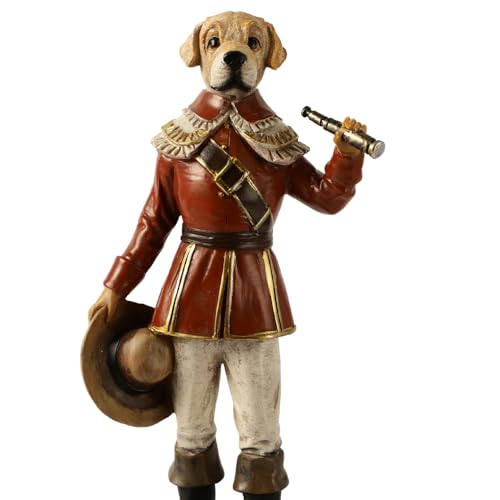 Image of ARMONIA Victorian Style Dog Figurine, Decorative Statue with Metallic Accents, European Designer Collections Idol for Home Decor Gift,New Year Gift,Christmas Decoration & Housewarming
