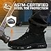 TANIELD Steel Toe Shoes for Men Lightweight Work Shoes Breathable Safety Sneakers Air Cushioned Steel Toe Sneakers Indestructible Work Tennis for Construction Industrial