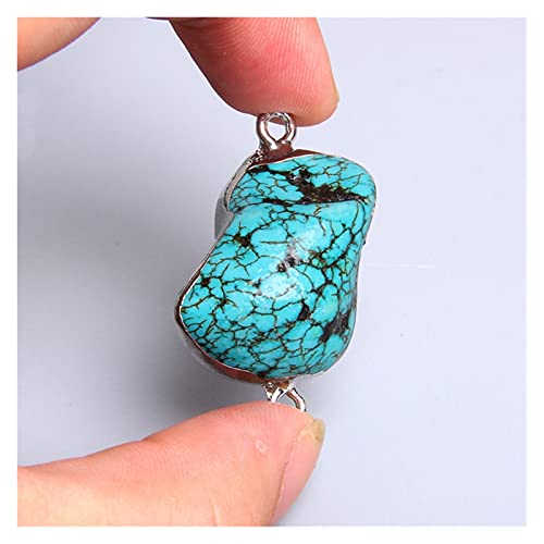 Pierre Brute Naturelle Turquoise Crue Bouchons incrustés FreeForme GRANCE GRANCE Pierre PERTES pour CHARQUES Guérison Perles minérales Santé Naturel Big Beads pour la décoration Cover