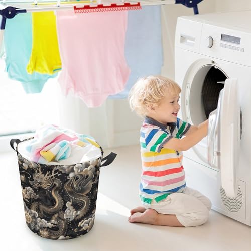 Panier à linge pliable avec poignées solides et grand volume