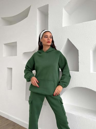 Image of KOTTY Women's Winter Tracksuit Set | Warm Fleece Gymwear Joggers & Hooded Top | Stylish Activewear Coord for Walking, Yoga & Travel